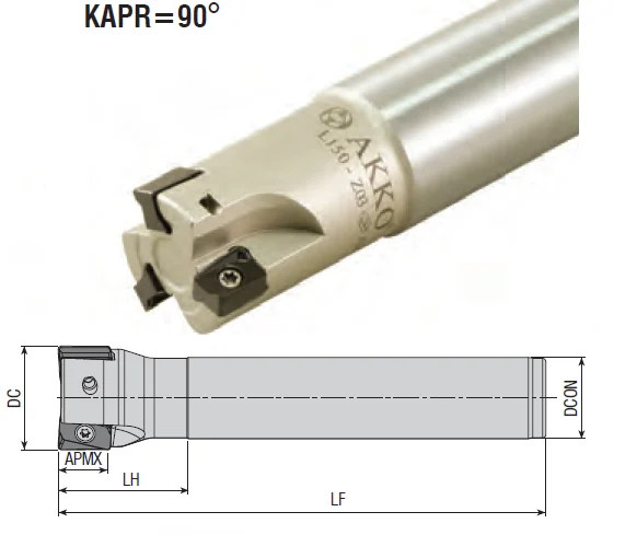 AEM90-AN11-D40-W32-L150-Z04 S-тип концевая фреза