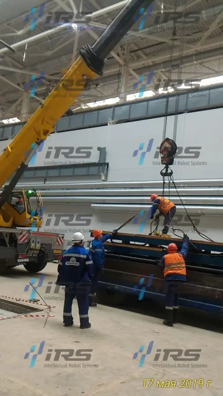 Разгрузка монтажных плит Т-паз