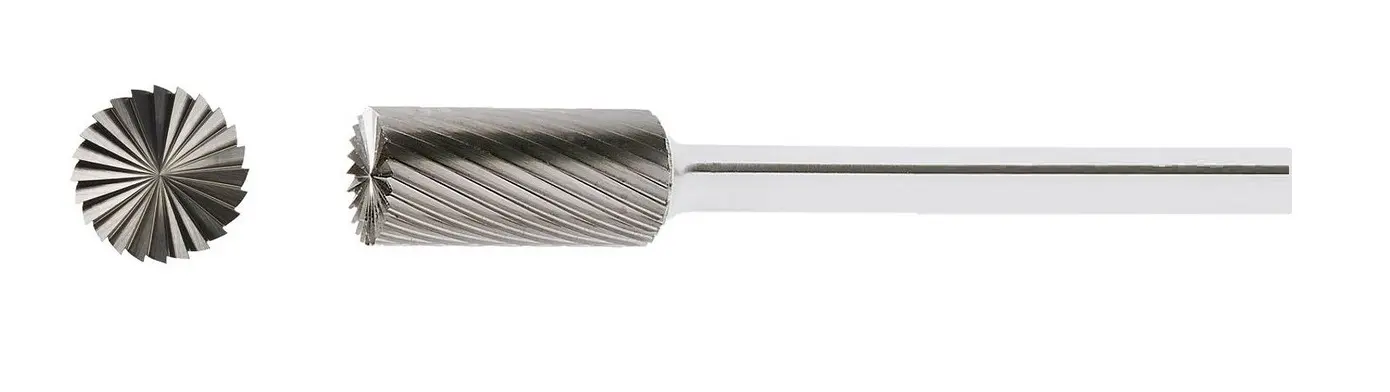 Борфреза твердосплавная цилиндрическая с торцевой насечкой IRS-B12,506F