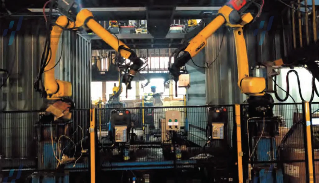 Сварка контейнера на РТК с системой поиска шва