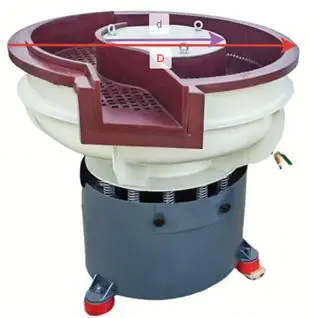 Галтовочная установка. Показаны диаметры