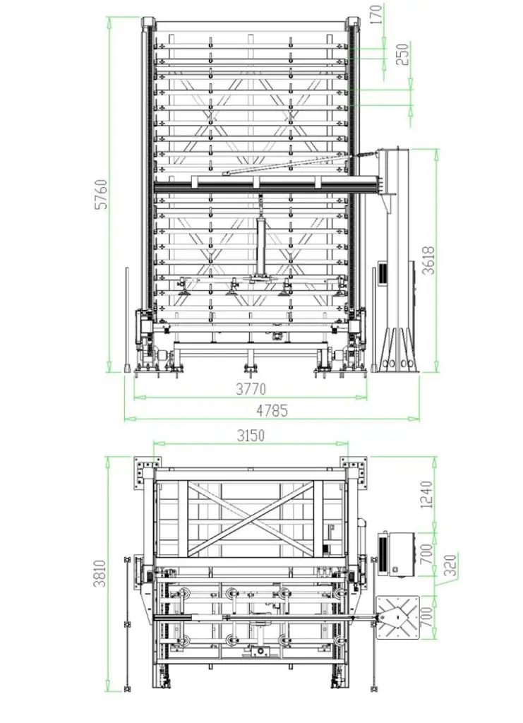 схема автоматизированной системы хранения листов