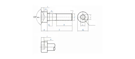 DIN 912 чертеж