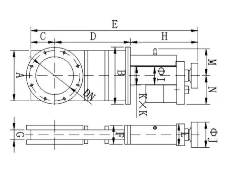 Шиберный затвор высоковакуумный. Электромеханический Фланец ISO-F200 нержавеющая сталь.