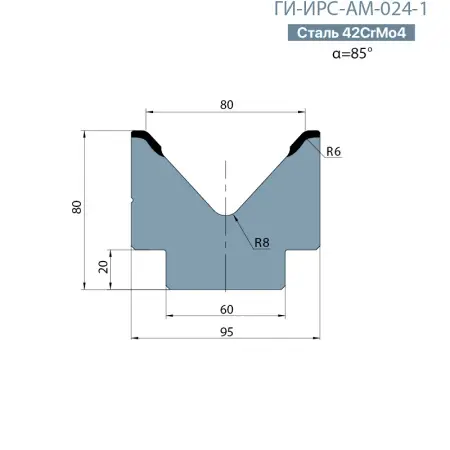 Одноручьевая матрица-вставка Promecam/Amada  ГИ-ИРС-АМ-024-1