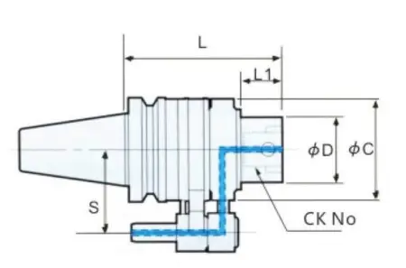 Оснастка для охлаждающей жидкости для расточной головки BBT50-OCKN7N-165