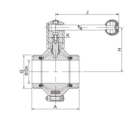 Дисковый клапан с резьбой (SMS) (размер ∅ 19)