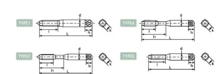 Метчик с прямой канавкой с левой резьбой DLLH-HT353