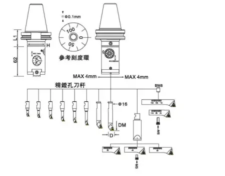 Расточная система BT30-HBOR50