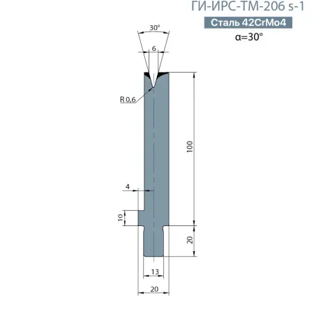 Одноручьевая матрица-вставка TRUMPF  ГИ-ИРС-ТМ-206 s-1