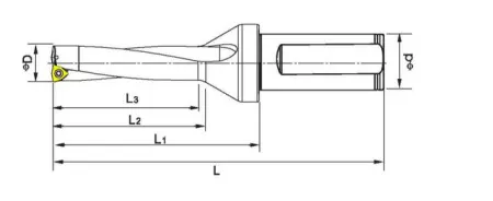 Быстросъемное корпусное сверло (двухудлиненное) C32-WC39-78L