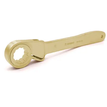 Ключ 12-гранный накидной с трещоткой искробезопасный AL183A-14