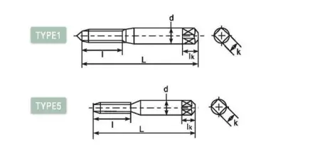Метчик со спиральными канавками и длинным хвостовиком DLLS-SFT302