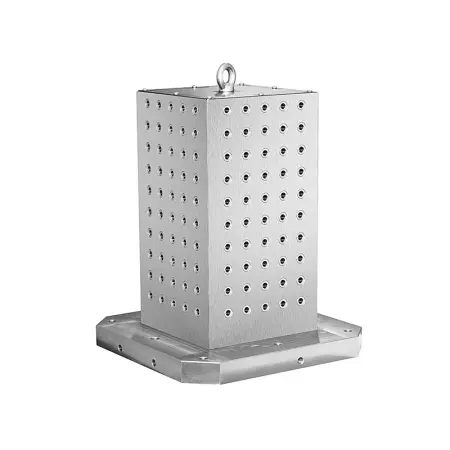 M-1550-500250M16 Стойка четырехсторонняя с отверстиями, шаг растра 50±0,02 мм