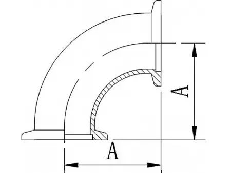 Уголок KF50 90°, тянутый (нержавеющая сталь)