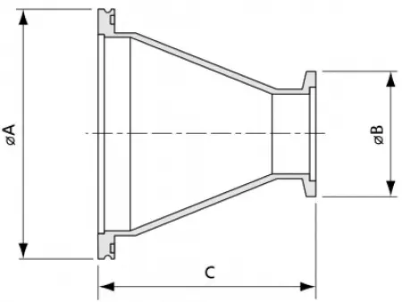 Переходник ISO80 - KF40 конический