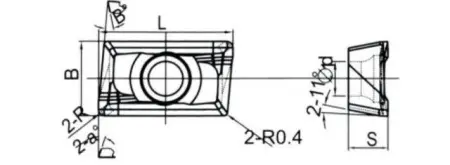 Твердосплавная фрезерная пластина APKT-1003PDER-LH