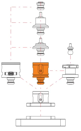 M-2630-8075 Модуль удлинительный для 5 осевой обработки, 80 мм