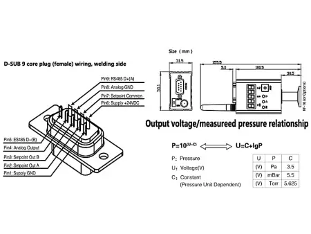 Вакуумметр Пирани с индикацией  CX-PRN12