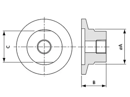 Переходник KF40 - внутренняя резьба 1 1/4 (SS 304)
