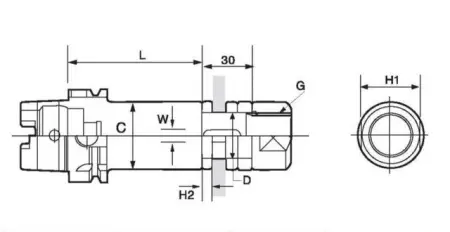 Боковой держатель HSK 63A-SCA32-90