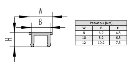 Зажимной профиль для алюминиевых профилей, паз 10, ALF-CP-P10