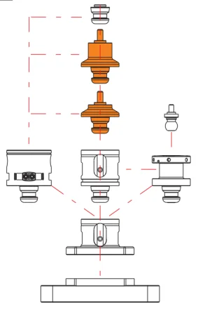 M-2640-801275 Адаптер установочный с наружной резьбой, 80 мм