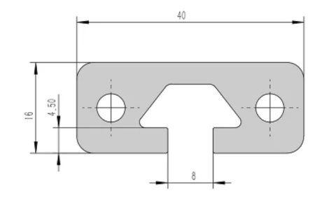 1640-8B Алюминиевый конструкционный профиль анодированный