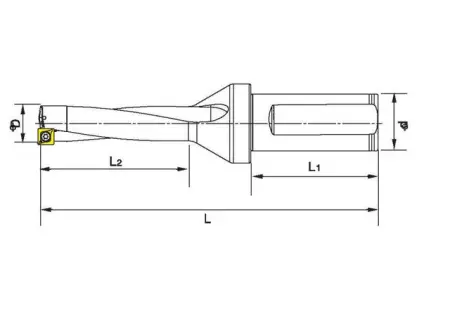Корпусное сверло (трехудлиненное) C20-SP14-42L
