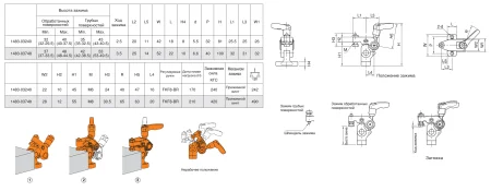 M-3370-4218 Прижим накидной с рычагом