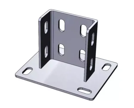 Опора фундаментная для алюминиевых профилей, серия 50100, основание 140х180 мм, ALF-FS-G50100