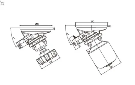 Мембранный клапан на дне резервуара 
(размер 1,5")