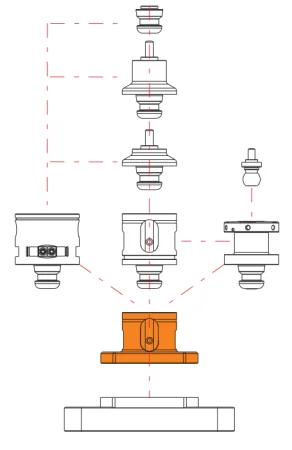 M-2600-80100 Модуль зажимной для 5 осевой обработки, 80 мм