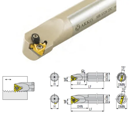 SIR/L S16M 11 Державка для нарезания наружной резьбы 