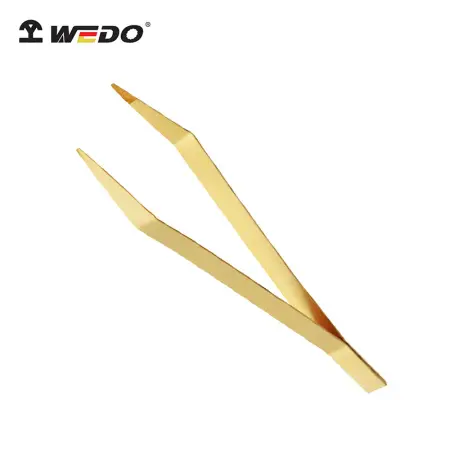 Пинцет с сужающимися рифлёными наконечниками искробезопасный AL258-1004