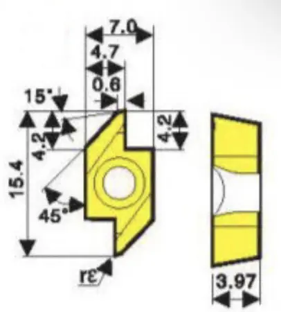 Твердосплавная сменная пластина ABW-23R5015M