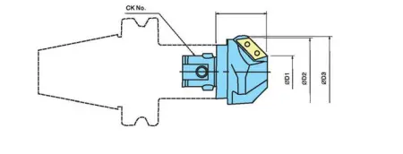 Расточная головка для снятия фаски CKB4-C1040C