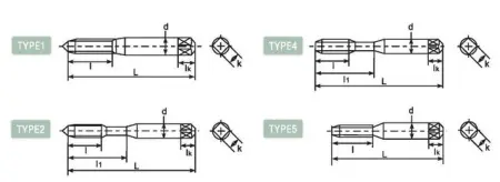 Метчик со спиральными канавками DLLH-SFT602
