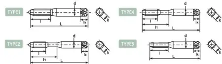 Метчик твердосплавный с прямой канавкой и длинным хвостовиком DLLS-OTT2405