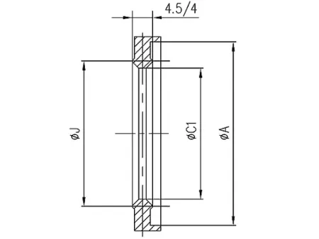 Сверхвысоковакуумное уплотнительное кольцо KF25 (односторонее)