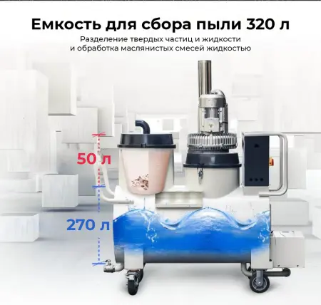 Промышленный пылесос трехфазный