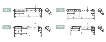 Метчик со спиральными канавками DLOT-SFT101