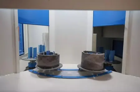 Автоматическая дробеструйная камера с поворотным столом DS-70-P