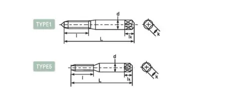 Метчик заостренный со спиральными канавками DLST-POT302