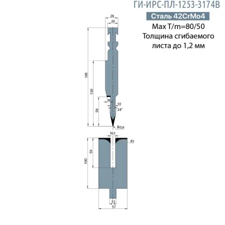 Комплект для плющения BYSTRONIC  ГИ-ИРС-ПЛ-1253-3174B