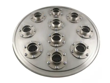 Герметичные высоковакуумные разъемы на заглушке ISO-K 250