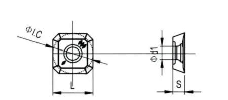 Твердосплавная фрезерная пластина SEKT13T3AEFN-LH