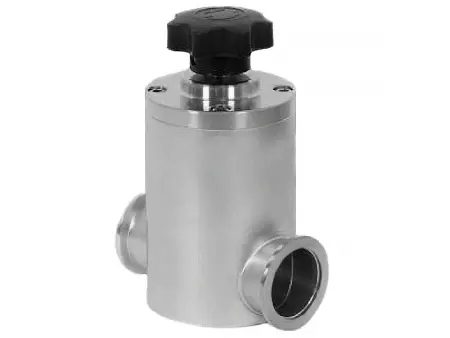 Клапан вакуумный прямоточный  GD-40B KF40 Ручной уплотнение - Сильфонное материал - Нержавеющая сталь 304SS