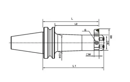 Черновая расточная головка BT40-BSB 90-165