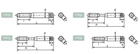 Метчик с прямой канавкой DLHTU404